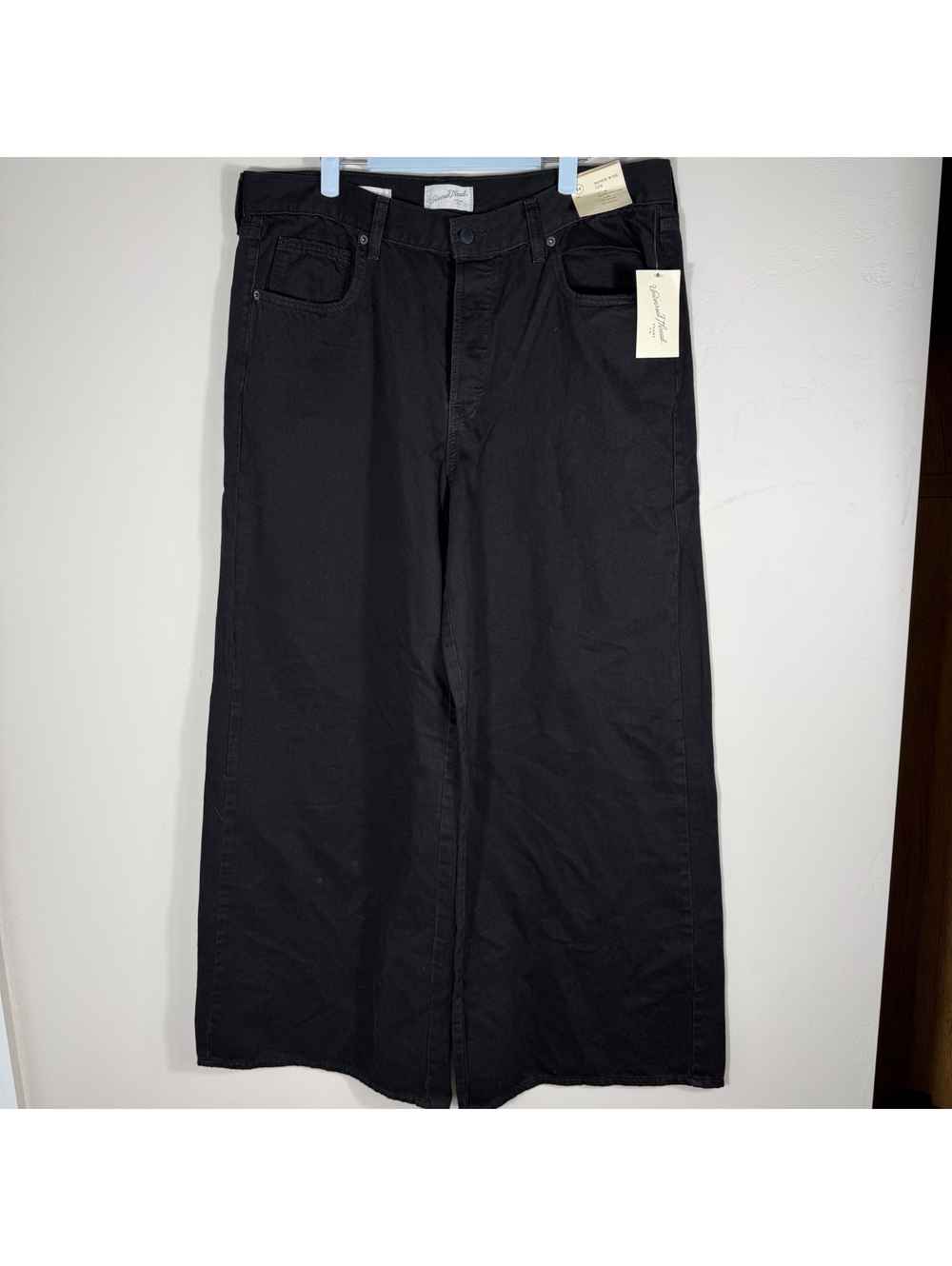 Black Super Wide Leg Jeans Y2K Wide Leg Denim Casual Everyday | 14